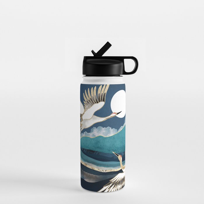 Midnight Cranes Water Bottle Gallery Image 1