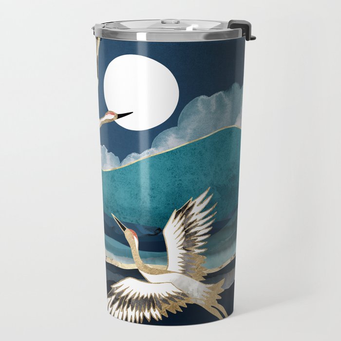 Midnight Cranes Travel Mug Gallery Image 2