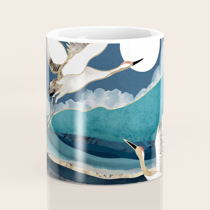 Midnight Cranes Coffee Mug Gallery Image 4