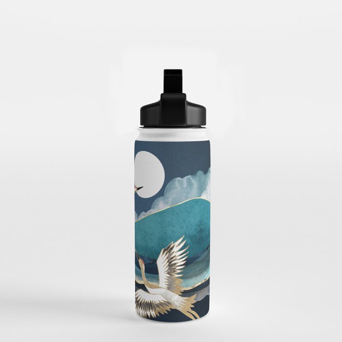 Midnight Cranes Water Bottle Gallery Image 2