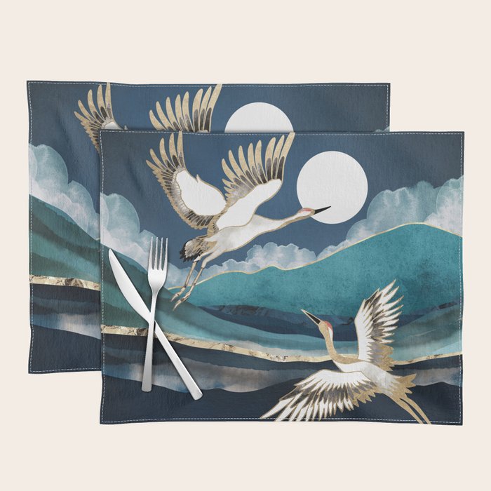 Midnight Cranes Placemat Gallery Image 1