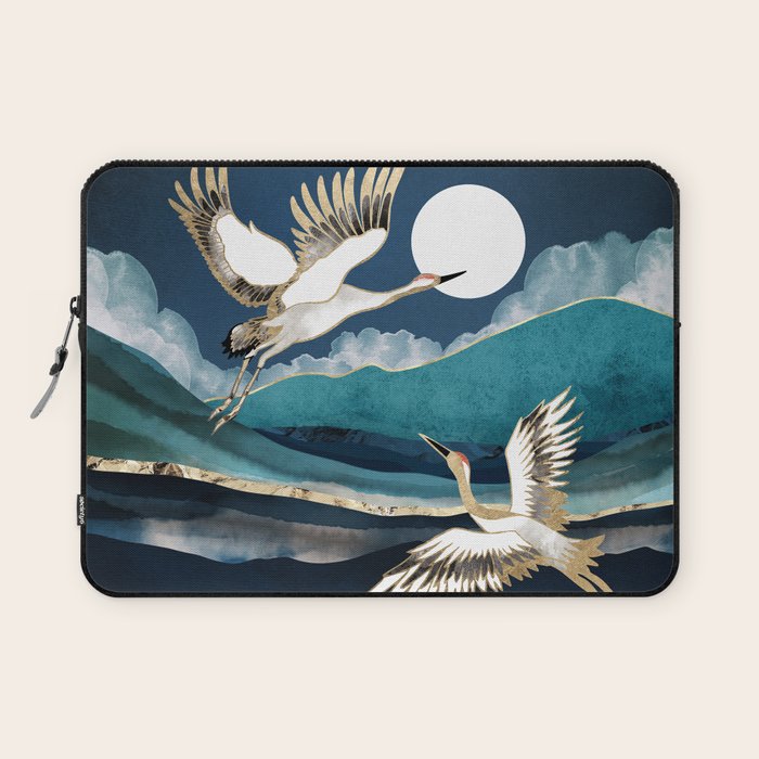 Midnight Cranes Laptop Sleeve Gallery Image 1