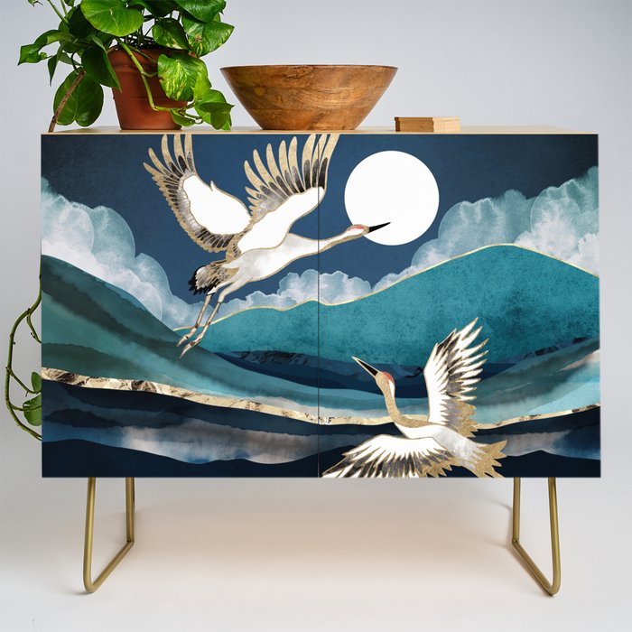 Midnight Cranes Credenza Gallery Image 1
