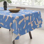 Cream Festive Bows On Blue Tablecloth Gallery Image 3