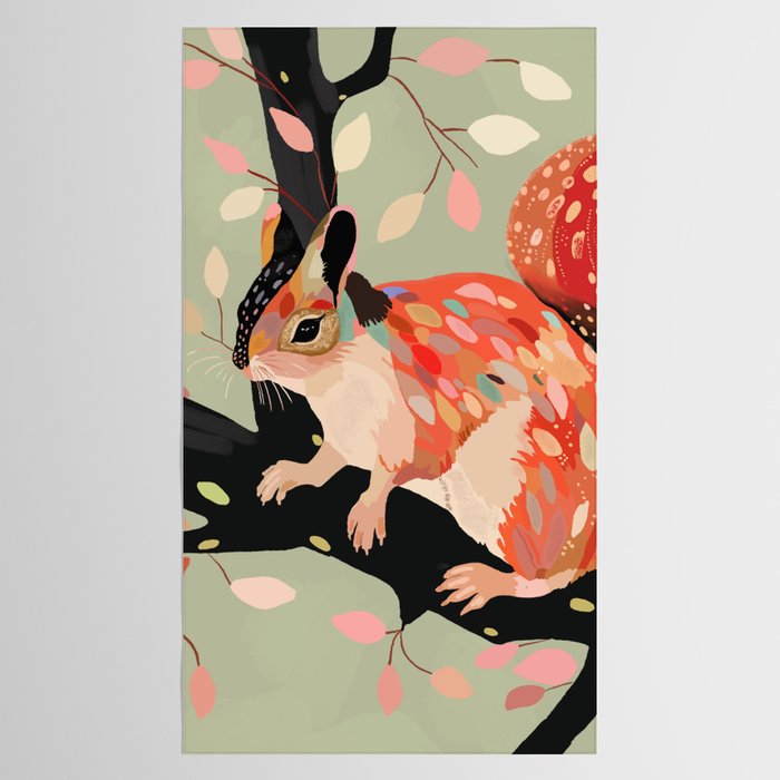 Squirrel In The Tree  Tablecloth Gallery Image 2