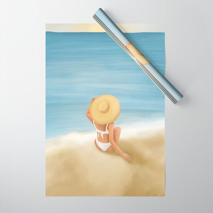 Beach Morning Wrapping Paper Gallery Image 1