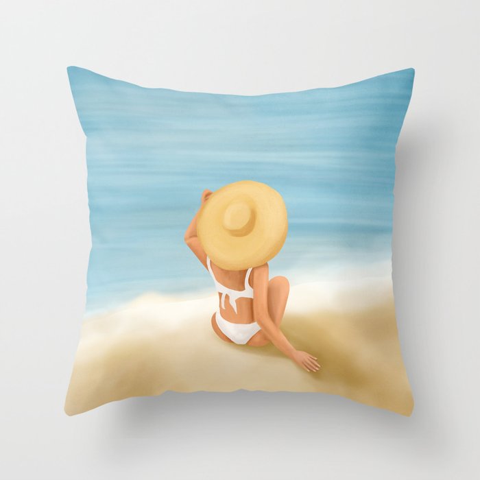 Beach Morning Throw Pillow Gallery Image 6