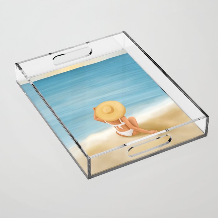 Beach Morning Acrylic Tray Gallery Image 1