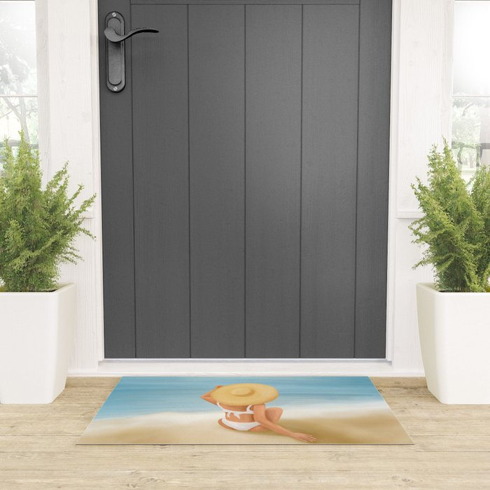 Beach Morning Welcome Mat Gallery Image 3