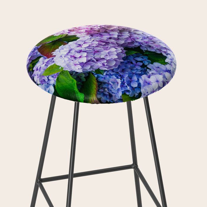 Purple Hydrangeas Blooming Stool Gallery Image 2