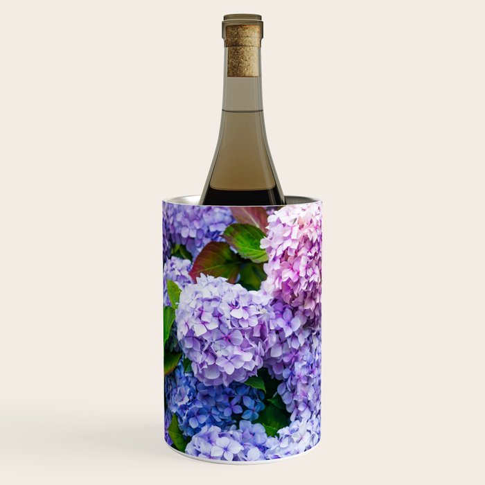 Purple Hydrangeas Blooming Wine Chiller Gallery Image 1