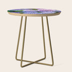 Purple Hydrangeas Blooming Side Table Gallery Image 1