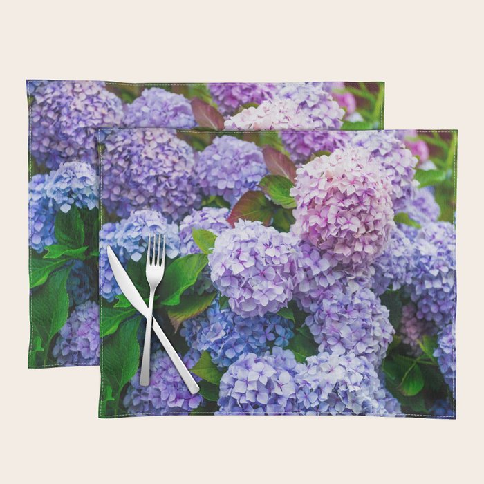 Purple Hydrangeas Blooming Placemat Gallery Image 1
