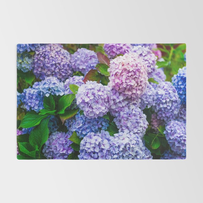Purple Hydrangeas Blooming Rug Gallery Image 2