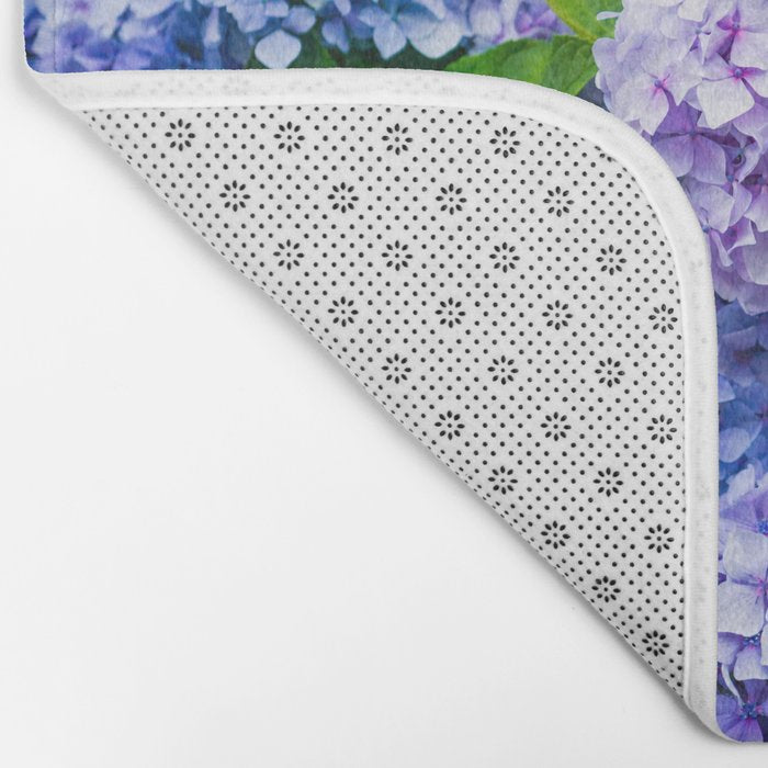 Purple Hydrangeas Blooming Bath Mat Gallery Image 2