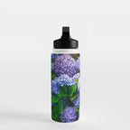 Purple Hydrangeas Blooming Water Bottle Gallery Image 3