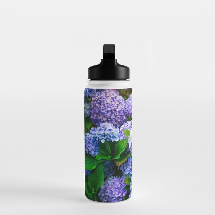 Purple Hydrangeas Blooming Water Bottle Gallery Image 3