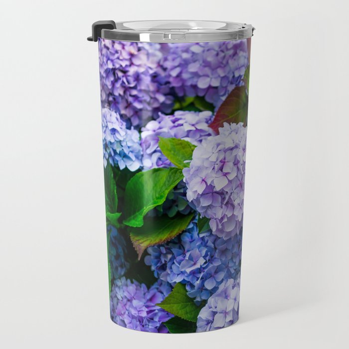 Purple Hydrangeas Blooming Travel Mug Gallery Image 3