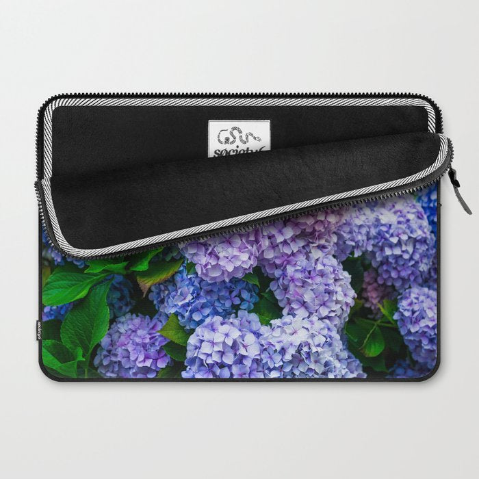 Purple Hydrangeas Blooming Laptop Sleeve Gallery Image 2