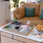 Purple Hydrangeas Blooming Serving Tray Gallery Image 2