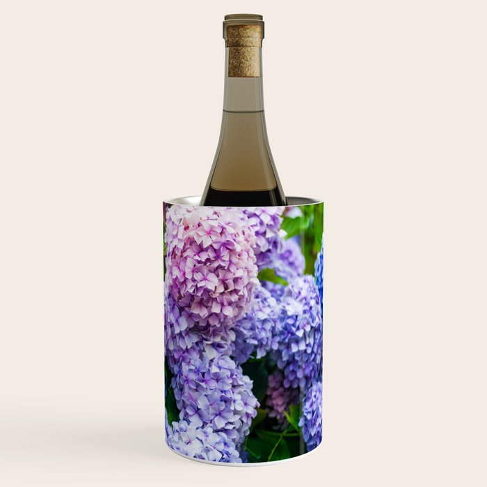 Purple Hydrangeas Blooming Wine Chiller Gallery Image 3