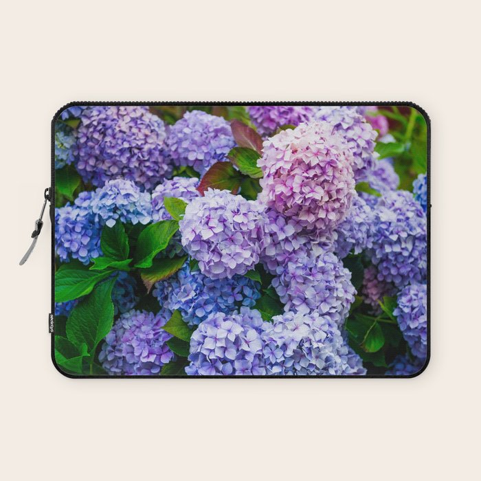 Purple Hydrangeas Blooming Laptop Sleeve Gallery Image 1