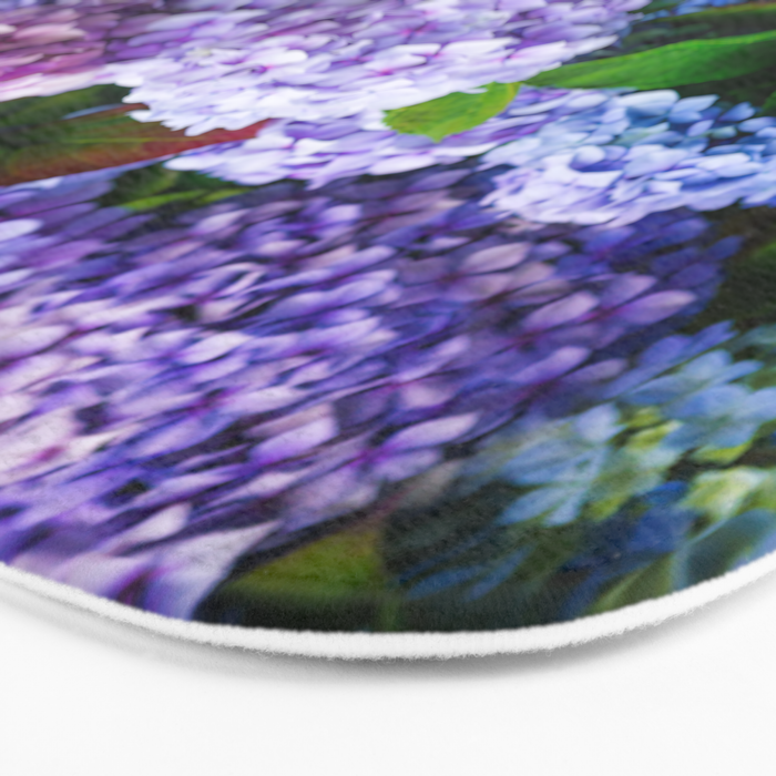 Purple Hydrangeas Blooming Bath Mat Gallery Image 3