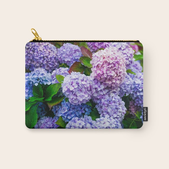 Purple Hydrangeas Blooming Carry All Pouch Gallery Image 1