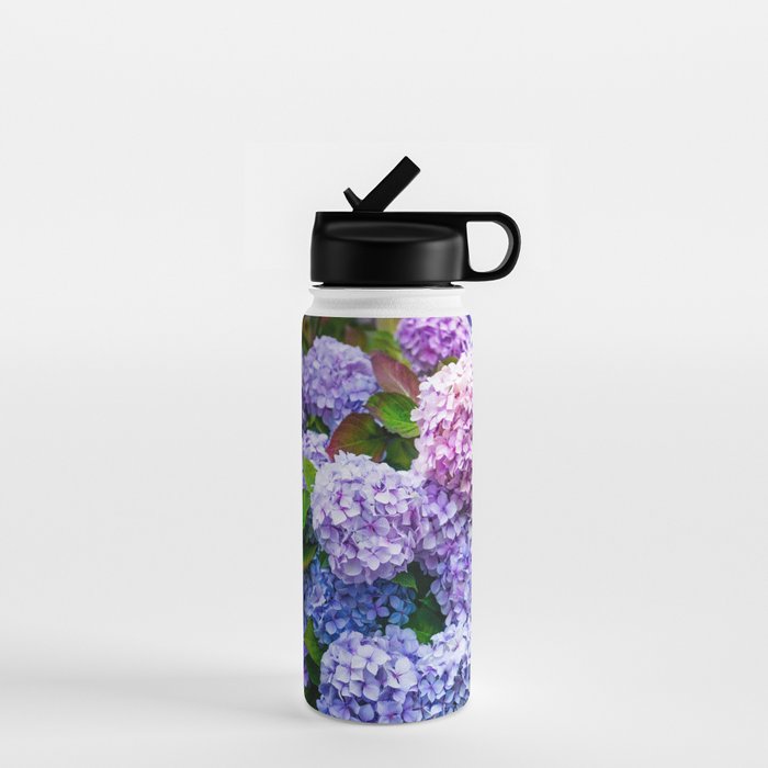 Purple Hydrangeas Blooming Water Bottle Gallery Image 1