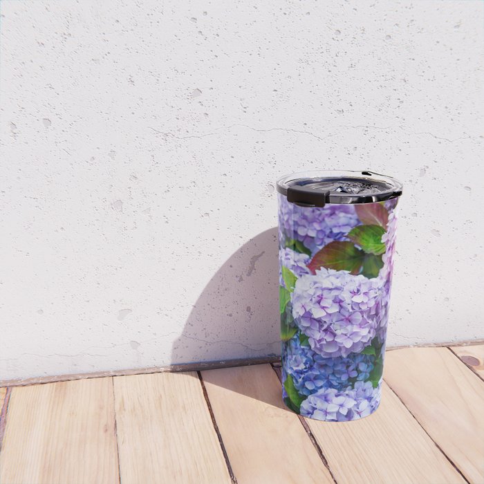 Purple Hydrangeas Blooming Travel Mug Gallery Image 4
