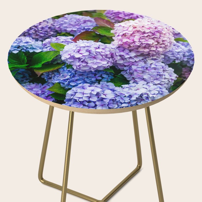 Purple Hydrangeas Blooming Side Table Gallery Image 2