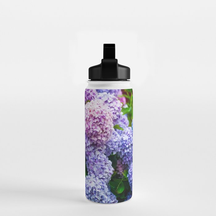 Purple Hydrangeas Blooming Water Bottle Gallery Image 2