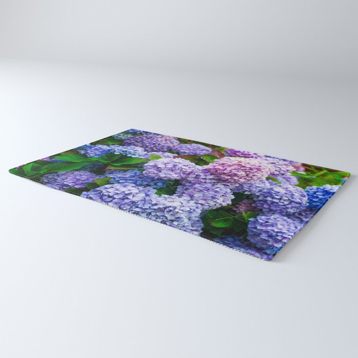 Purple Hydrangeas Blooming Rug Gallery Image 3