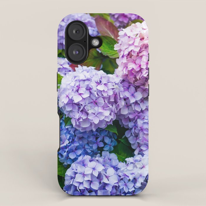 Purple Hydrangeas Blooming iPhone Case Gallery Image 1