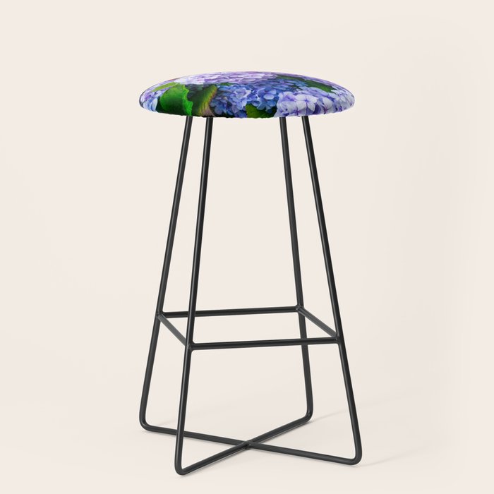 Purple Hydrangeas Blooming Stool Gallery Image 1