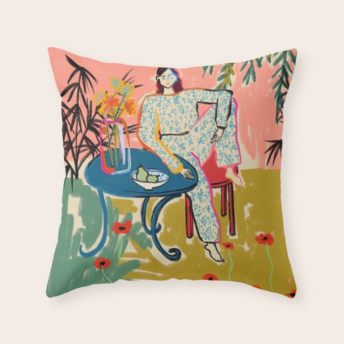 POPPY SEASON Throw Pillow Gallery Image 1