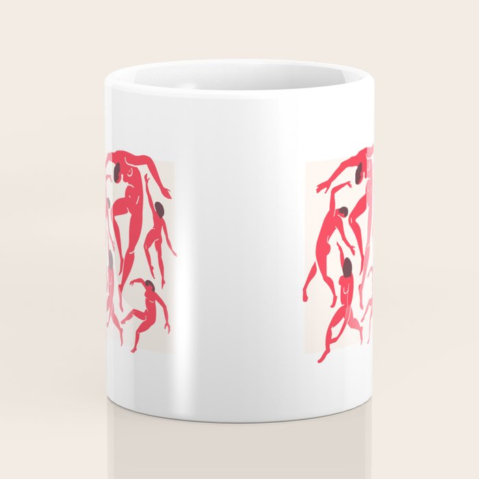 The Dance 3 | Henri Matisse - La Danse | Scarlet Red Edition Coffee Mug Gallery Image 4