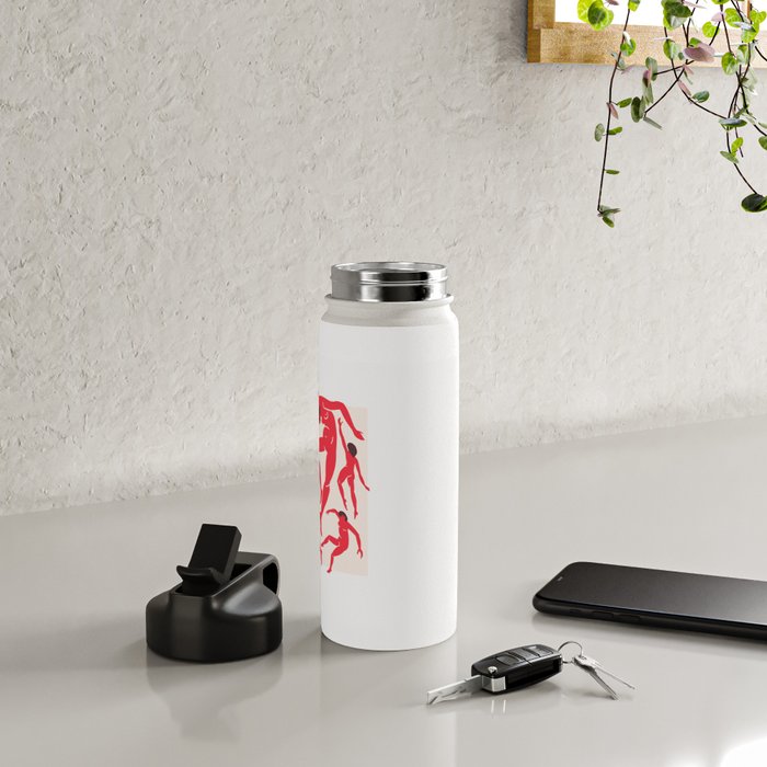 The Dance 3 | Henri Matisse - La Danse | Scarlet Red Edition Water Bottle Gallery Image 4