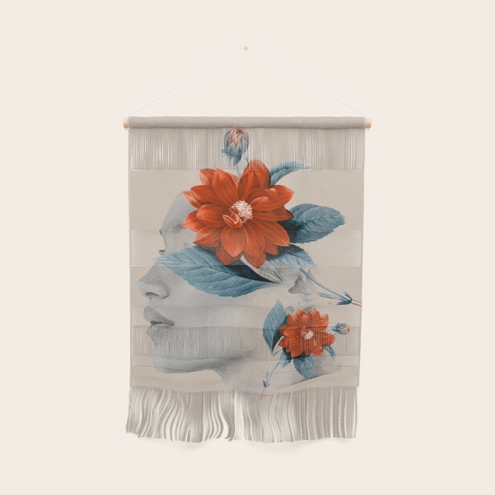 Minimal Collage Floral Portrait Wall Hanging Gallery Image 1