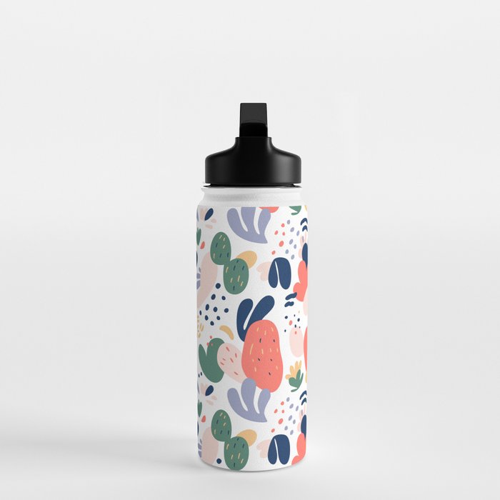 Abstract organic nature art pattern Water Bottle Gallery Image 3