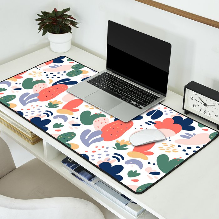 Abstract organic nature art pattern Desk Mat Gallery Image 2