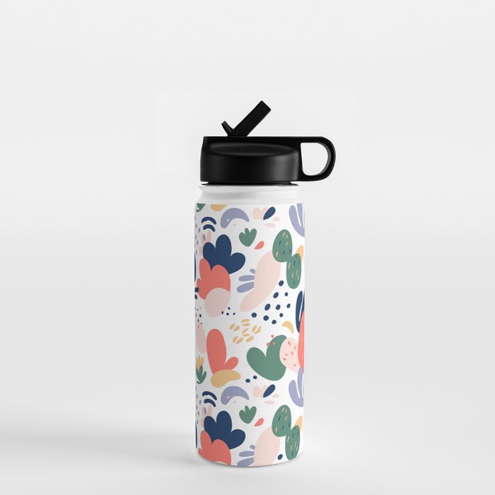 Abstract organic nature art pattern Water Bottle Gallery Image 1