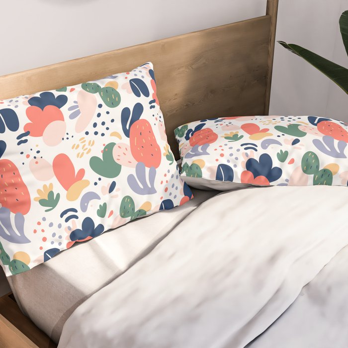 Abstract organic nature art pattern Pillow Sham Gallery Image 2