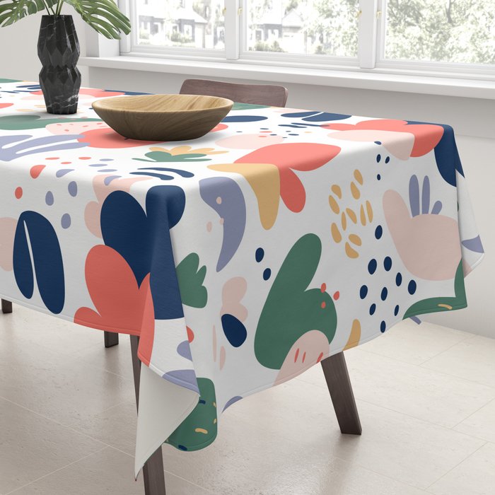 Abstract organic nature art pattern Tablecloth Gallery Image 3