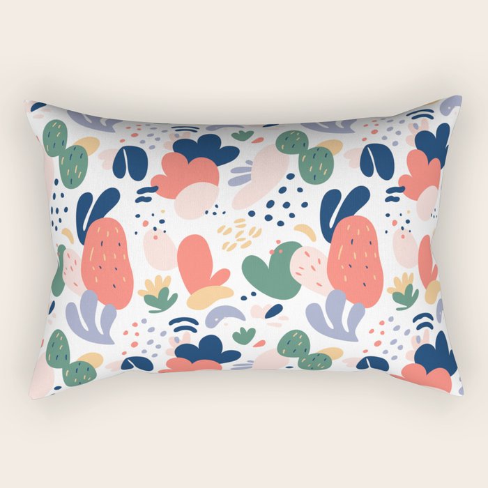 Abstract organic nature art pattern Rectangular Pillow Gallery Image 2