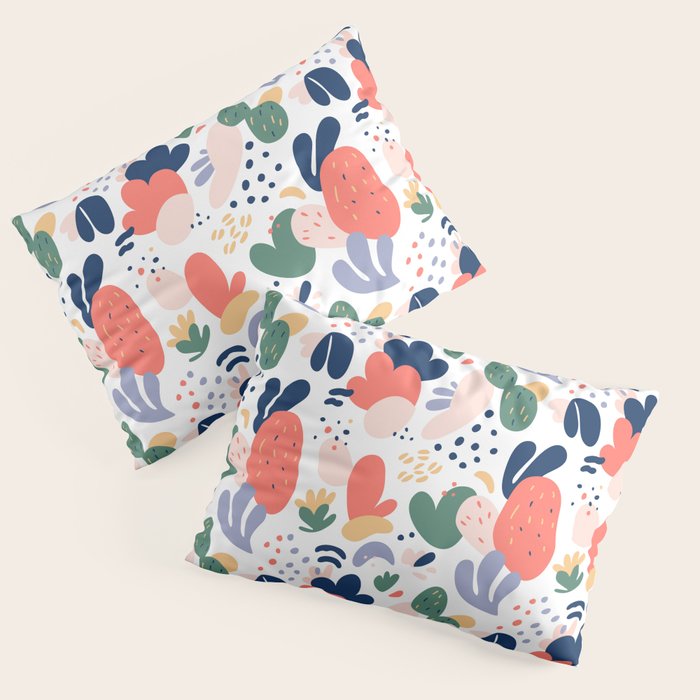 Abstract organic nature art pattern Pillow Sham Gallery Image 3
