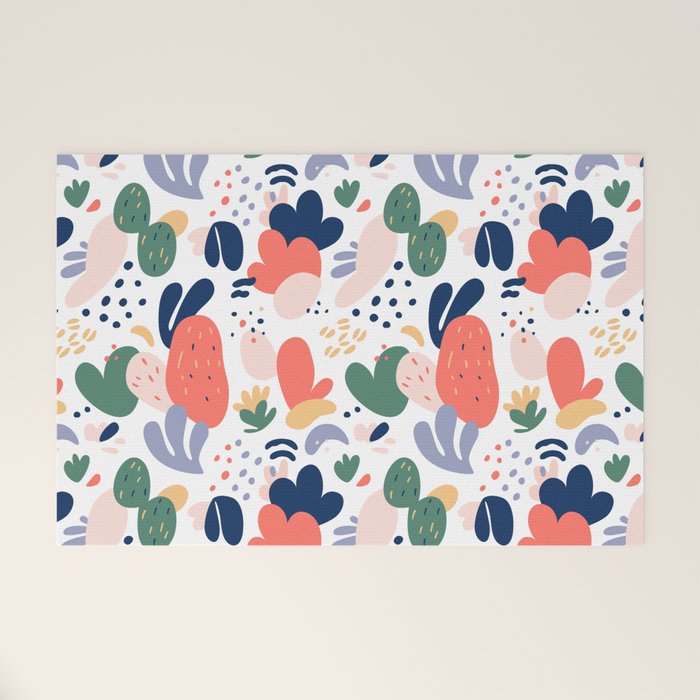 Abstract organic nature art pattern Welcome Mat Gallery Image 1