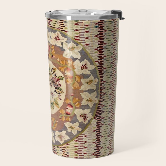Saltillo North Mexican Serape Floral Blanket Print Travel Mug Gallery Image 2