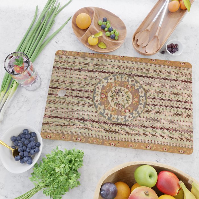 Saltillo North Mexican Serape Floral Blanket Print Cutting Board Gallery Image 2