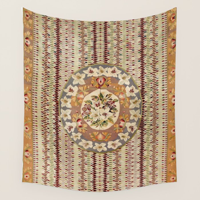 Saltillo North Mexican Serape Floral Blanket Print Wall Tapestry Gallery Image 1